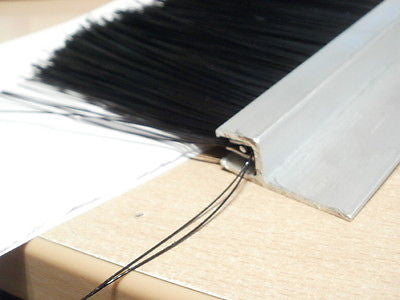 Garage Door Draught Excluder DEEPER BRUSH  50 MM  kit in 4 pieces up to 3560 mm
