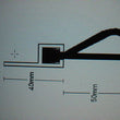 Garage door draught excluder, heavy duty, with stiff bubble EPDM rubber strip. 2400mm long.
