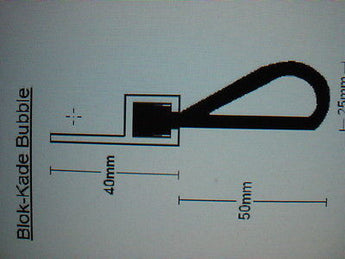 Garage door draught excluder, heavy duty, with stiff bubble EPDM rubber strip. 2400mm long.