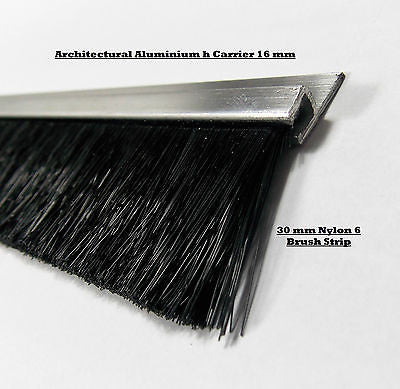 Garage door draught excluder nylon brush strip  in 3 pieces to 2.67M. PEST PROOF