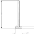 T section 20 mm X 5 mm wide black silicone extrusion rubber seal 35 Metre