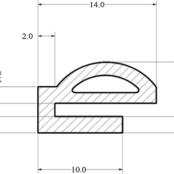 Silicone E Section 10 Metre Length