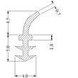 Silicone Push In Flipper Seal - 15 Metre
