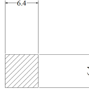 Square Silicone Rubber Extrusion 6.4 mm x 6.4 mm - 35 Metre Length