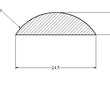Silicone Rubber D Section 24.5 mm X 7 mm 50 Metres
