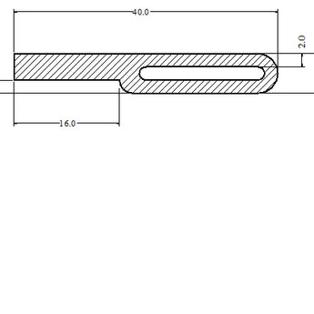 Silicone Rubber Extrusion P Strip Vacuum Seal 6 mm Bubble - Door Seal - Heavy Duty - 100 Metre Length