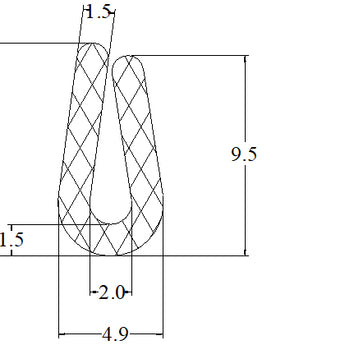 Silicone Clip On U Channel 10 Metre