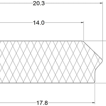 Silicone Rectangle Infill Strip - 10 Metre