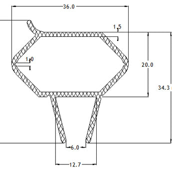 Silicone Clip On Door Seal - 10 Metre