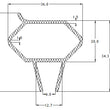 Silicone Clip On Door Seal - 100 Metre
