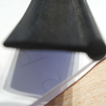 Black EPDM rubber tadpole, 4mm diameter ball X 16mm blade.