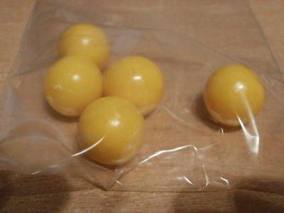 YELLOW 19MM DIAMETER BALLS,SOLID PVC WILL NOT FLOAT ,GAMES? COUNTERS IN SCHOOLS