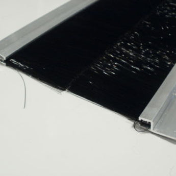 Metal 2 piece letter box post cover, 73mm X 210mm brush draught excluder seal.