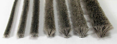 Sample Pack The Hairy Worm Self Adhesive Brush Pile Grey and Black