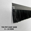 Garage door draught excluder nylon brush strip  in 3 pieces to 2.67M. PEST PROOF