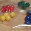 Traffic light performance system. Red, yellow, green and blue, 19mm diameter balls.