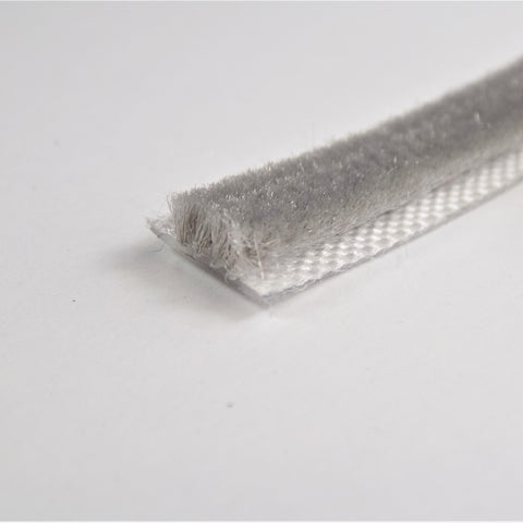The Hairy Worm Grey Self Adhesive Brush Pile 10 mm Base X 4 mm Height