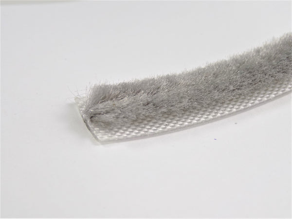 The Hairy Worm Grey Self Adhesive Brush Pile 12.7 mm Base  X 6.5 mm Height