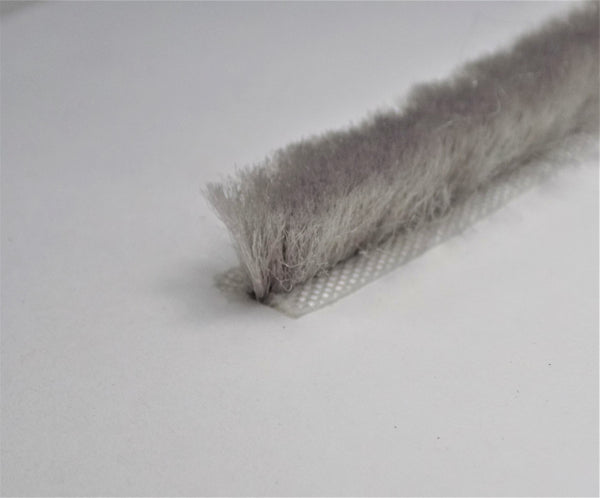 The Hairy Worm Grey Self Adhesive Brush Pile 8.6 mm Base X 6 mm Height