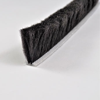 The Hairy Worm Black Self Adhesive Brush Pile 6.9 mm Base X 17 mm Height