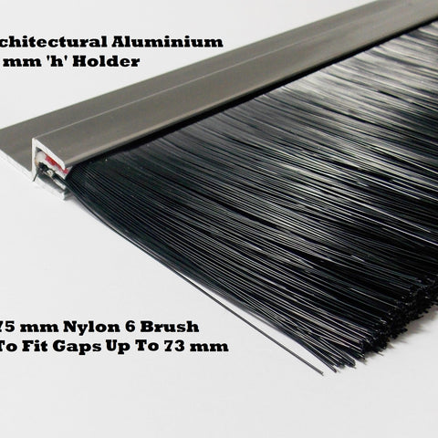 QUALITY NYLON BRUSH STRIP 75 MM SUITABLE FOR INDUSTRIAL DOORS & GARAGE DOOR ,ALSO ALL PIECES FOR LETTER BOX