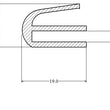 Silicone E Section U Channel Door Seal 10 Metre Length