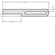 Silicone Rubber Extrusion P Strip Vacuum Seal 6 mm Bubble - Door Seal - Heavy Duty - 100 Metre Length