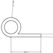 Silicone Rubber Extrusion P Strip 13 mm Bubble - Door Seal - Heavy Duty - 10 Metre