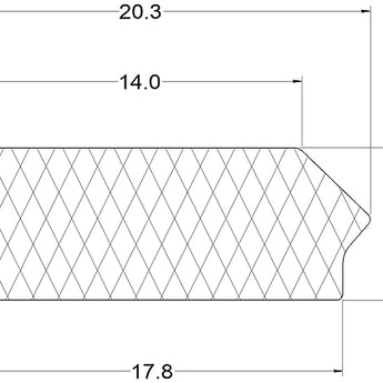 Silicone Rectangle Infill Strip - 100 Metre
