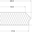 Silicone Rectangle Infill Strip - 35 Metre