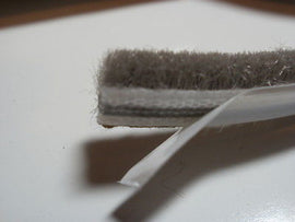 Sample Pack The Hairy Worm Self Adhesive Brush Pile Grey and Black