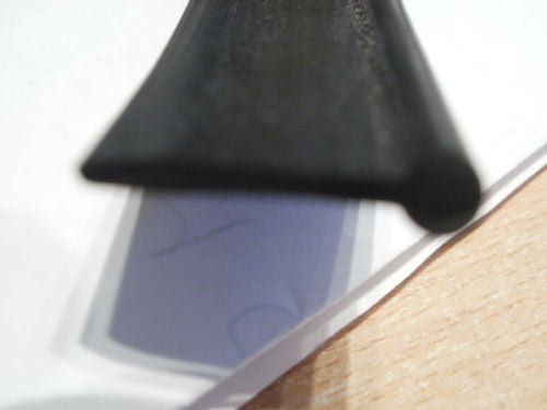Black EPDM rubber tadpole, 4mm diameter ball X 16mm blade.
