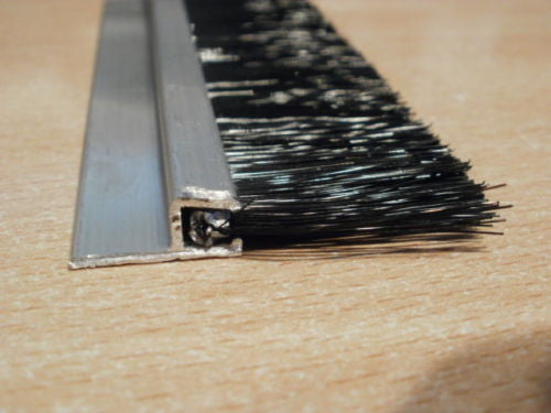 Culley's aluminium brush strip with full fill nylon filaments. 22mm X 914mm X 36".
