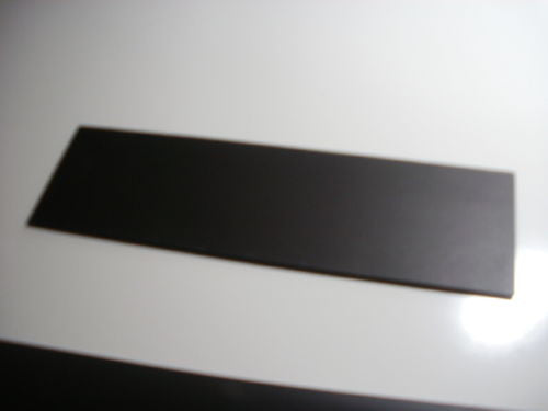 Good quality EPDM, small, flat rubber sheet. 600mm X 105mm X 2.70-3.00mm thick.